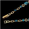 Image 3 : Magnificent Oval & Round AAA Neon Blue Apatite Bracelet