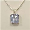 Image 2 : Sterling Silver Ice Blue Topaz Necklace
