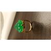 Image 2 : Hand Carved 12 Ct Jade Buddha Ring Mounted In 14 kt.