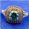 Image 2 : SPARKLING 2.5 CT MINT GREEN DIAMOND RING