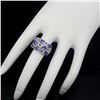 Image 3 : Unheated Blue Tanzanite & Rhodolite Garnet Ring