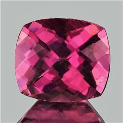 Natural Cushion Checker Raspberry Pink Rhodolite Garnet