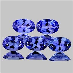 Natural Fire Purple Blue Tanzanite 5 Pcs - Flawless