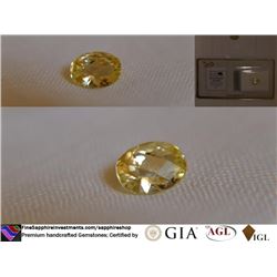 Vivid Lemon-Yellow Sapphire, unheated | GIA 2.70 ct