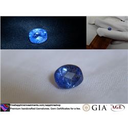 Vivid Cornflower Blue Sapphire, handcrafted 2.12 ct