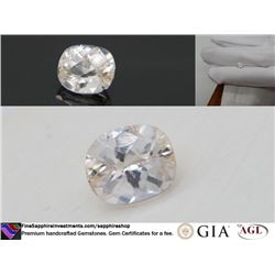 Pastel Orange-Pink Sapphire, premium cut, GIA 1.90 ct