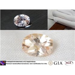 Pastel Bi-Color Yellow/Pink freehand Sapphire 0.94 ct