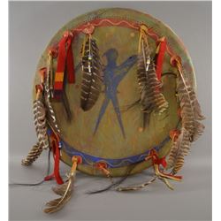 SIOUX INDIAN DANCE SHIELD (WOUNDED SWALLOW)