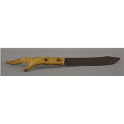 ANTIQUE ANTLER HANDLE KNIFE
