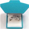 Image 1 : Silver 7 Diamonds Ring (~Size 7) (~weight 3.12g), Suggested Retail Value $180