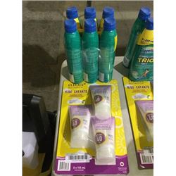 Coppertone Contiguous Spray 60 SPF 3-Pack and Alba Botanica Kids Sunscreen Lotion Lot of 2