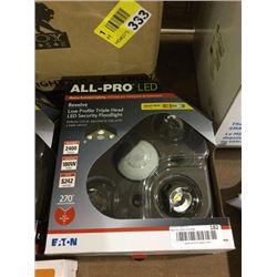 All Pro LED Revolve Low Profile Triple Head LED Security Floodlight