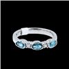 Image 1 : 0.59CT NATURAL ALEXANDRITE 14K WHITE GOLD RING