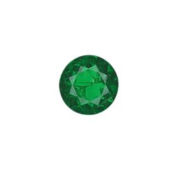 GIA 0.61ct Round Shape Green F2 EMERALD 5.60 - 5.71 x 3.37 mm