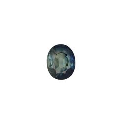 GIA 3.31ct Green Sapphire Oval cut