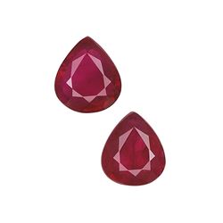 2.05ct Pear Shape Natural Burma Ruby 6.60 x 5.77 x 2.92 mm to 6.41 x 5.56 x 3.54 mm GIA #2205449998 