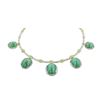 Image 1 : GIA 165.43CT Natural Emerald 14k White And Yellow gold Necklace