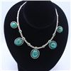Image 2 : GIA 165.43CT Natural Emerald 14k White And Yellow gold Necklace