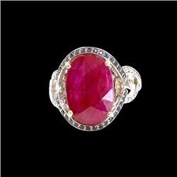 8.45ct Ruby 14K White Gold Ring