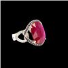 Image 2 : 8.45ct Ruby 14K White Gold Ring