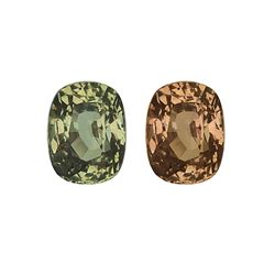 GIA 1.14ct Cushion Shape Yellow-Green changing to Yellow-Brown ALEXANDRITE  6.59 x 5.08 x 3.99 mm
