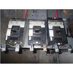 (3) Square D Mag-gard Circuit Breakers