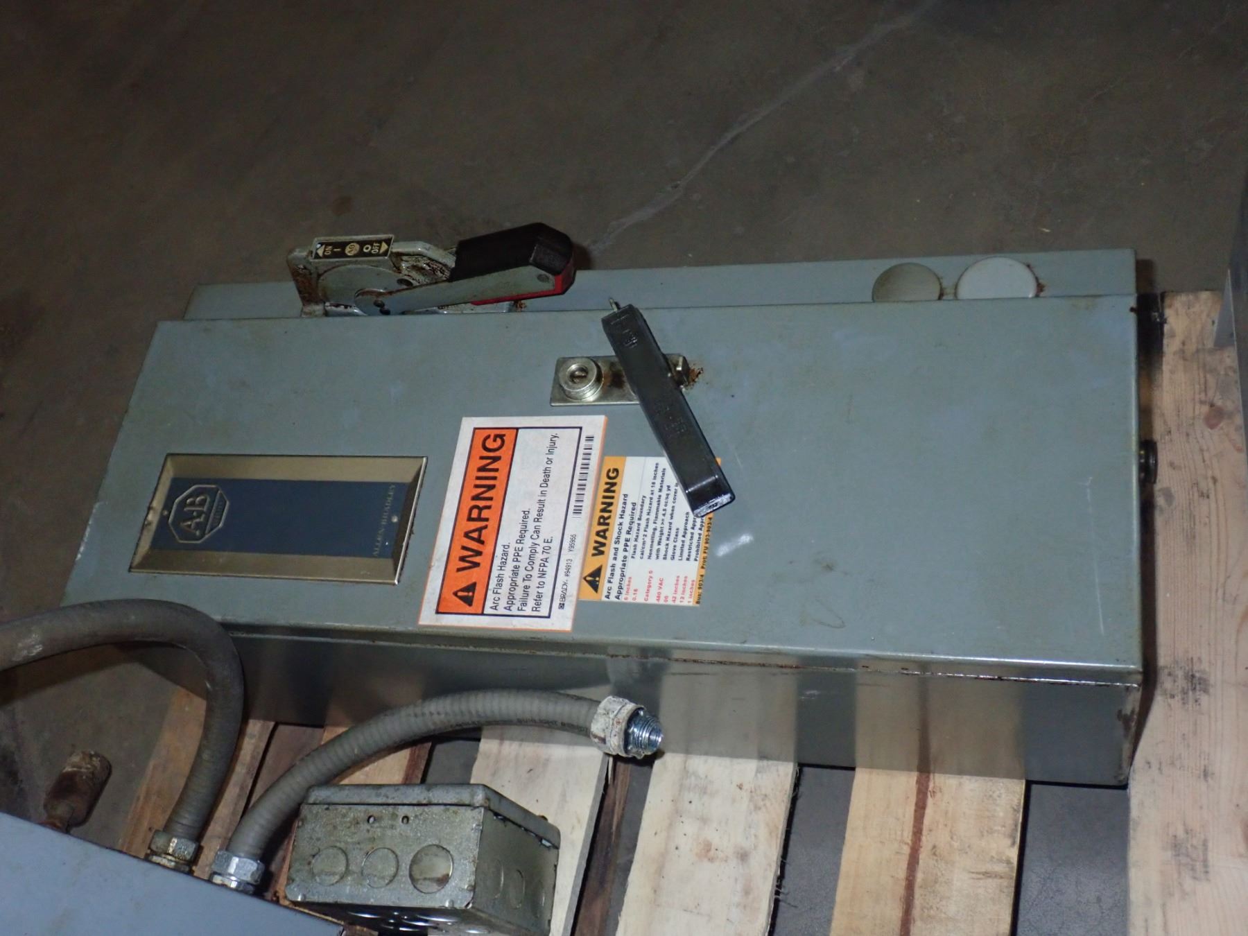 (2) Allen Bradley Electrical Disconnect Boxes - BTM Industrial