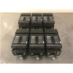 (6) SQUARE D HJA260151 CIRCUIT BREAKER