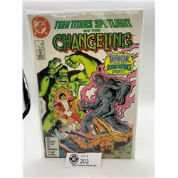 DC Comics Teen Titans Spotlight on The Changeling #9 In Bag on White Board