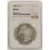Image 1 : 1881-S $1 Morgan Silver Dollar Coin NGC MS64
