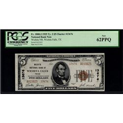 1929 $5 Wichita Falls National Bank Note PCGS 62PPQ