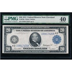 1914 $20 Cleveland Federal Reserve Note PMG 40