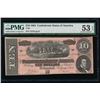 Image 1 : 1864 $10 Confederate States of America Note PMG 53EPQ