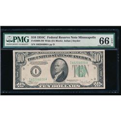 1934C $10 Minneapolis Federal Reserve Note PMG 66EPQ