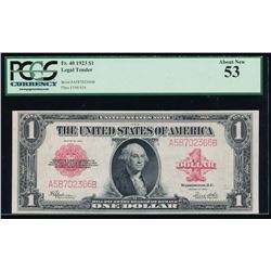 1923 $1 Legal Tender Note PCGS 53