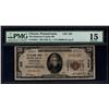 Image 1 : 1929 $20 Chester National Bank Note PMG 15