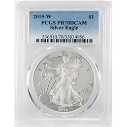 2015-W $1 Proof American Silver Eagle Coin PCGS PR70DCAM