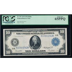 1914 $10 Dallas Federal Reserve Note PCGS 65PPQ