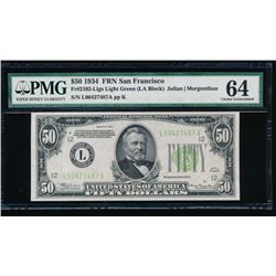 1934 $50 San Francisco Federal Reserve Note PMG 64