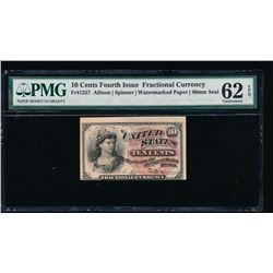 10 Cent Fourth Issue Fractional Note PMG 62EPQ