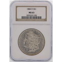 1884-O $1 Morgan Silver Dollar Coin NGC MS63