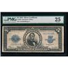 1923 $5 Lincoln Porthole Silver Certificate PMG 25
