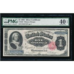 1891 $1 Martha Washington Silver Certificate PMG 40EPQ