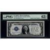Image 1 : 1928A $1 Super Radar Binary Serial Silver Certificate PMG 63EPQ
