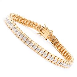 Plated 18KT Yellow Gold 0.58ctw Diamond Bracelet