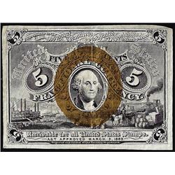 March 3, 1863 Five Cents Second Issue Fractional Currency Note