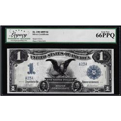 Serial # 23 - 1899 $1 Black Eagle Silver Certificate Note Fr.230 Legacy Gem New 66EPQ