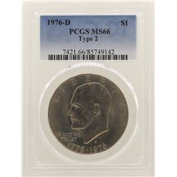 1976-D Eisenhower Dollar PCGS MS66