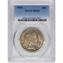 1906 Barber Half Dollar Coin PCGS MS65