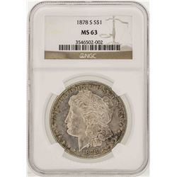 1878-S $1 Morgan Silver Dollar Coin NGC MS63